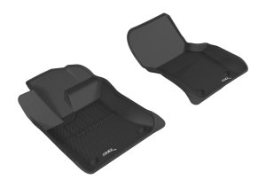 Jaguar XE Floor Mats - Front - 3D MAXpider - Kagu - Black - `17-`20
